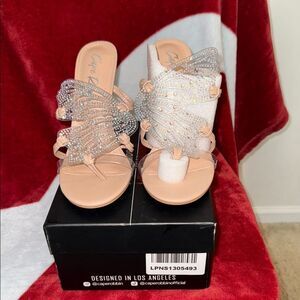 Cape Robbin Tan Butterfly Heels